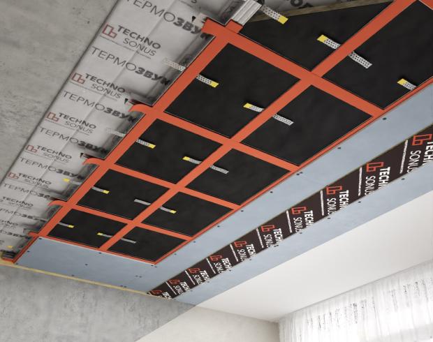Standart M tipli tavanın karkas səs izolyasiya sistemi