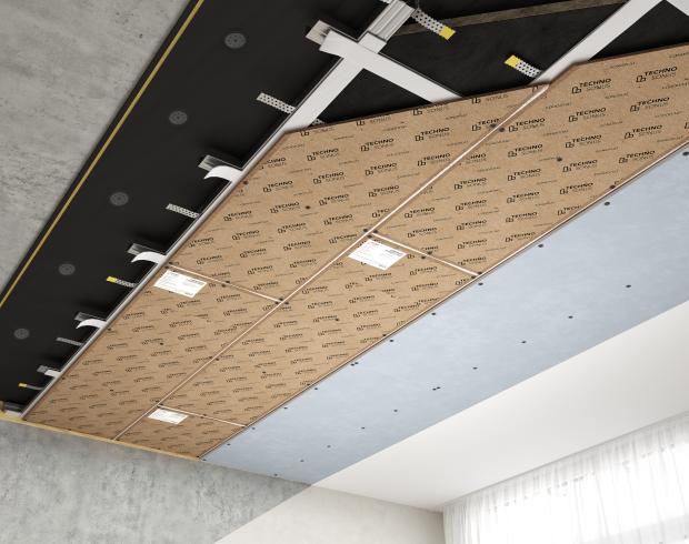 Premium П tipli tavanın karkas səs izolyasiya sistemi
